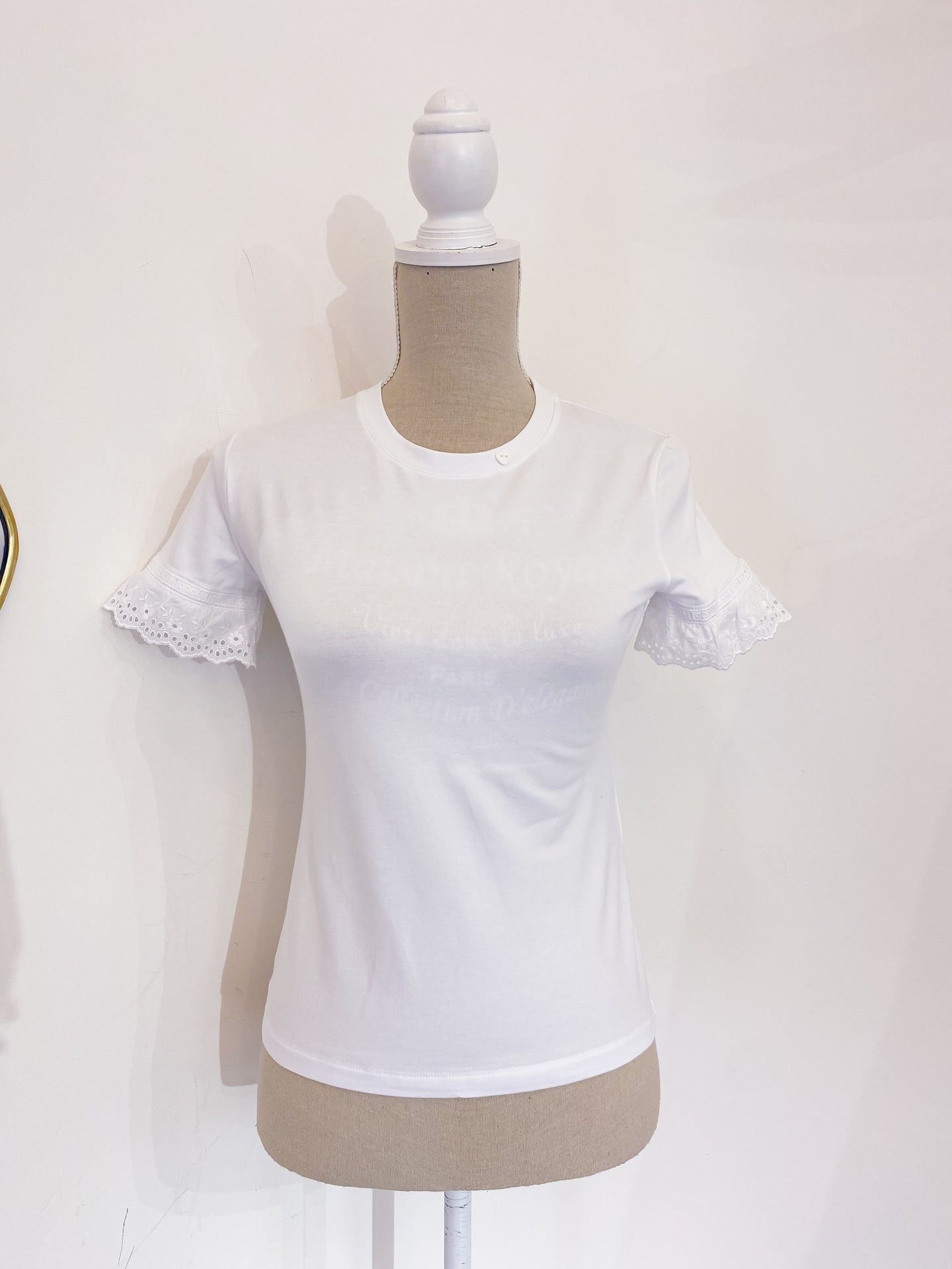 Tshirt Roberta Sangallo - Slim - Bottoncino cuore bianco