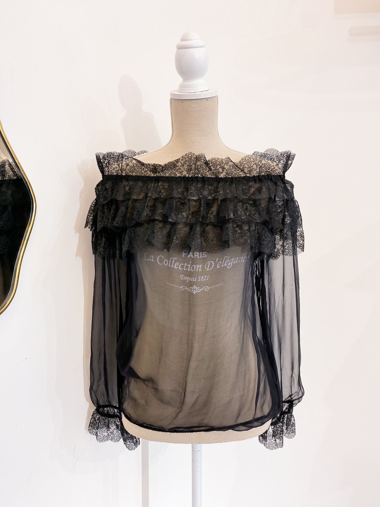 Blusa chiffon vintage - Taglia S